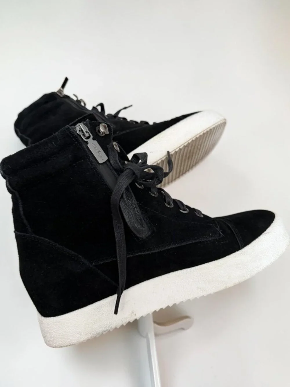 🖤 Aqua College Harley Waterproof Suede High Top Sneakers | Size 7.5 - Picture 11 of 15